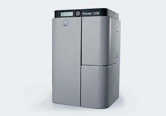 The ProJet® 1200 is ideal for small, precise, detail-rich parts and casting patterns, such as jewelry, electronic components and dental wax-ups. Smaller than most coffee makers and faster than baking a cake, this new printer is economical to own, safe to operate anywhere and simple to use. This revolutionary micro-SLA ProJet® 1200 delivers unmatched part accuracy and surface smoothness. With a 43 x 27 x 150mm (1.69 x 1.06 x 5.9 inches) print volume, the ProJet® 1200 prints 30 micron layers at a 585 dpi resolution resulting in fine feature-details reflecting true-to-CAD accuracy.