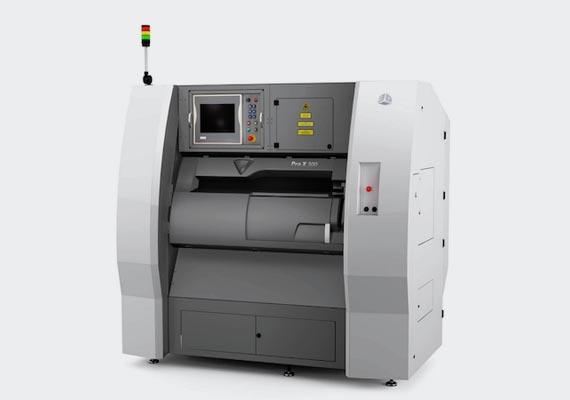 3D Systems brings its legendary reliability and repeatability to production-level Direct Metal Printing (DMP) with the ProX™ 300 3D printer. The ProX 300 3D printer makes additive manufacturing an industrial option for the production of metal parts. The ProX 300 is the largest in our DMP range, offering a build volume of 9.8 x 9.8 x 11.8 in (250 x 250 x 300 mm). It features an automated material loading and recycling system, and supports materials including Maraging 1.2709, Stainless 17-4PH, Ti6Al4V, AlSi12.