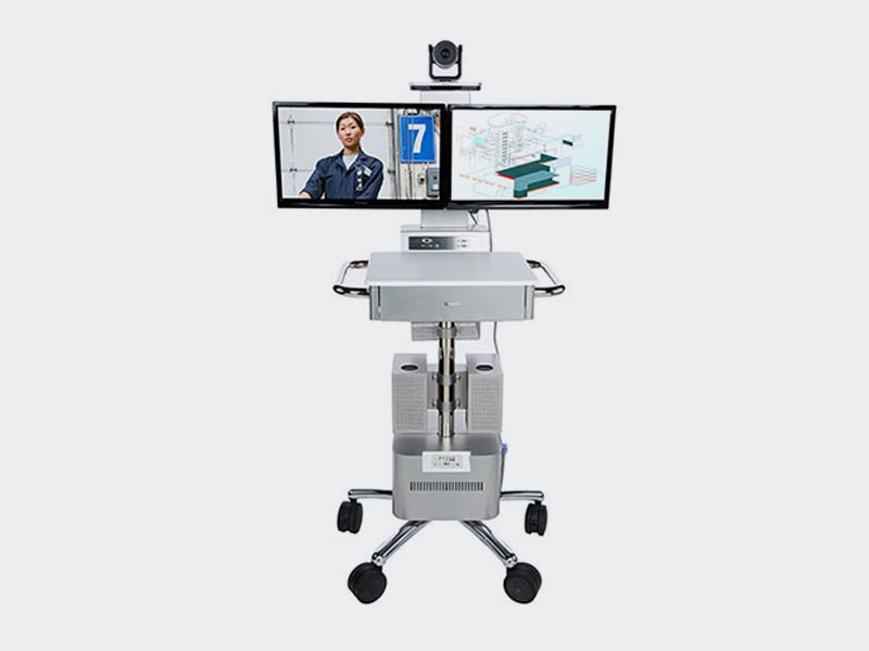 The RealPresence Utility Cart 500 will allow users to bring in remote participants wherever they are needed. The ease-of-use and flexibility of a mobile cart will increase productivity through communications happening when and where you need to be. Within your organization you may need to bring an expert to troubleshoot an issue on a piece of equipment, or allow a guest the ability to conduct business from their hotel suite or bringing in a training expert to a remote area of the building. The RealPresence Utility Cart 500 offers: Single 27 inch or Dual 22 inch HD displays, Incredible HD quality video up to 1080p60, Powerful audio, Large casters for ease of mobility, Optional rechargeable battery pack, allowing up to 4 hours of operation and easy access to all video inputs and outputs.