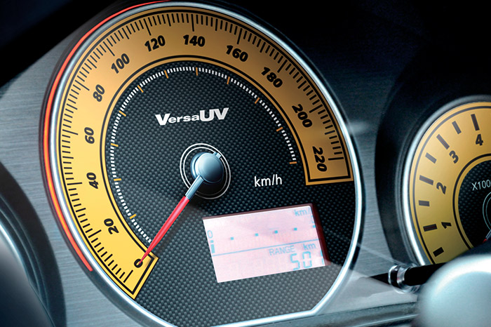 LEF UV dashboard panel print