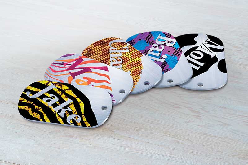 Custom printed dog tags