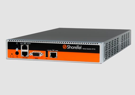The ShoreTel Connect Voice Switch ST1D is a voice switch that supports ShoreTel IP phones, softphones, and SIP devices.
                                <br>
                                <small><b>Specifications:</b> 14.65 x 8.35 x 1.65 inches (372 x 212 x 42 mm), 5.3 lb (2.4 kg) in weight, 100-240 VAC, 50-60 Hz, power consumption: 50 W (max)</small>