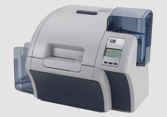 With Zebra's innovative ZXP Series 8 retransfer card printer line, create vivid color and monochrome cards on-demand with picture-perfect image quality.
                                <br>
                                <small><b>USED FOR:</b> Medium-to-High Volume Applications, Secure ID & Access Control Cards, Retail & Hospitality Cards, Education, Secure & Batch Issuance</small>