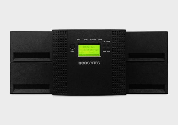 When both your budget and your storage capacity is being squeezed, look no further than the NEOs T48. The NEOs T48 packs up to 720TB of backup and archive capacity in a compact 4U form factor, making it an ideal storage solution for data centers where space is at a premium. Designed for environments where data storage challenges extend beyond simple capacity requirements, the NEOs T48 includes multi-drive support, redundant power, and the ability to partition the library into 4 smaller libraries.
                                <br>
                                <small><b>FEATURES:</b> 10/100-BaseT Ethernet connection, Provides tape drive and tape cartridge status information, Allows users to conveniently add/remove cartridges in their NEO library, Provides easy off-line handling of multiple cartridges, Users can easily remove/replace tape drives to provide effortless upgrades to next-generation tape drive technologies, Improves efficiency of the backup/archive process by enabling multi-tasking within the same library.