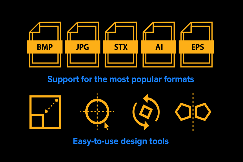 Support for the most popular formats
